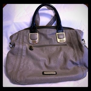 Steve Madden Grey Leather Shoulder Bag/Satchel